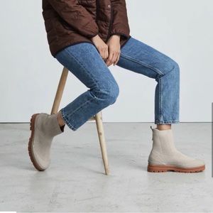 Everlane The Utility Boot in ReKnit Neutral Glove Chunky Lug Sole
